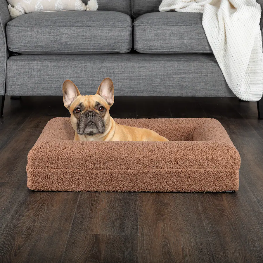 PetMaker 26in Small Dog Bed with Bolster Brown PET6397 - Best Buy