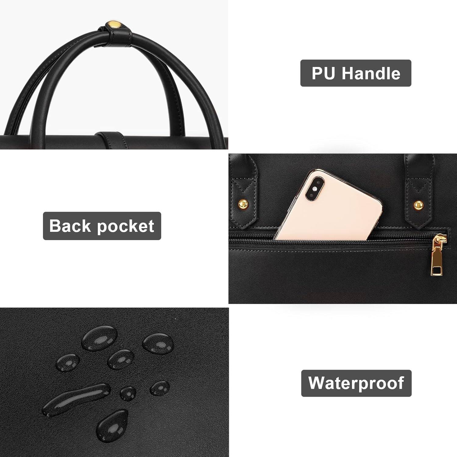 - PU Handle
- Back pocket
- Waterproof