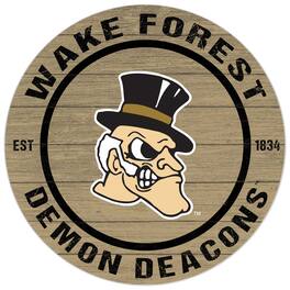 Jardine - Wake Forest Demon Deacons 20'' x 20'' Indoor/Outdoor Circle Sign - Gold