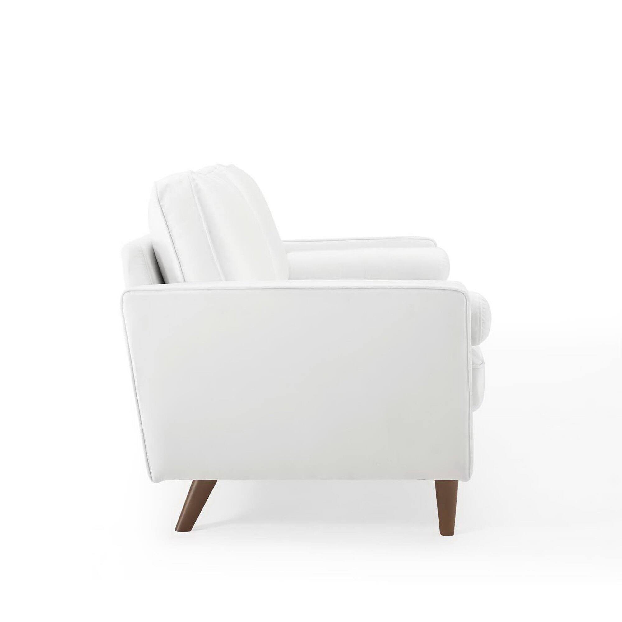 Back. Modway - Valour Performance Velvet Sofa by Modway - White.