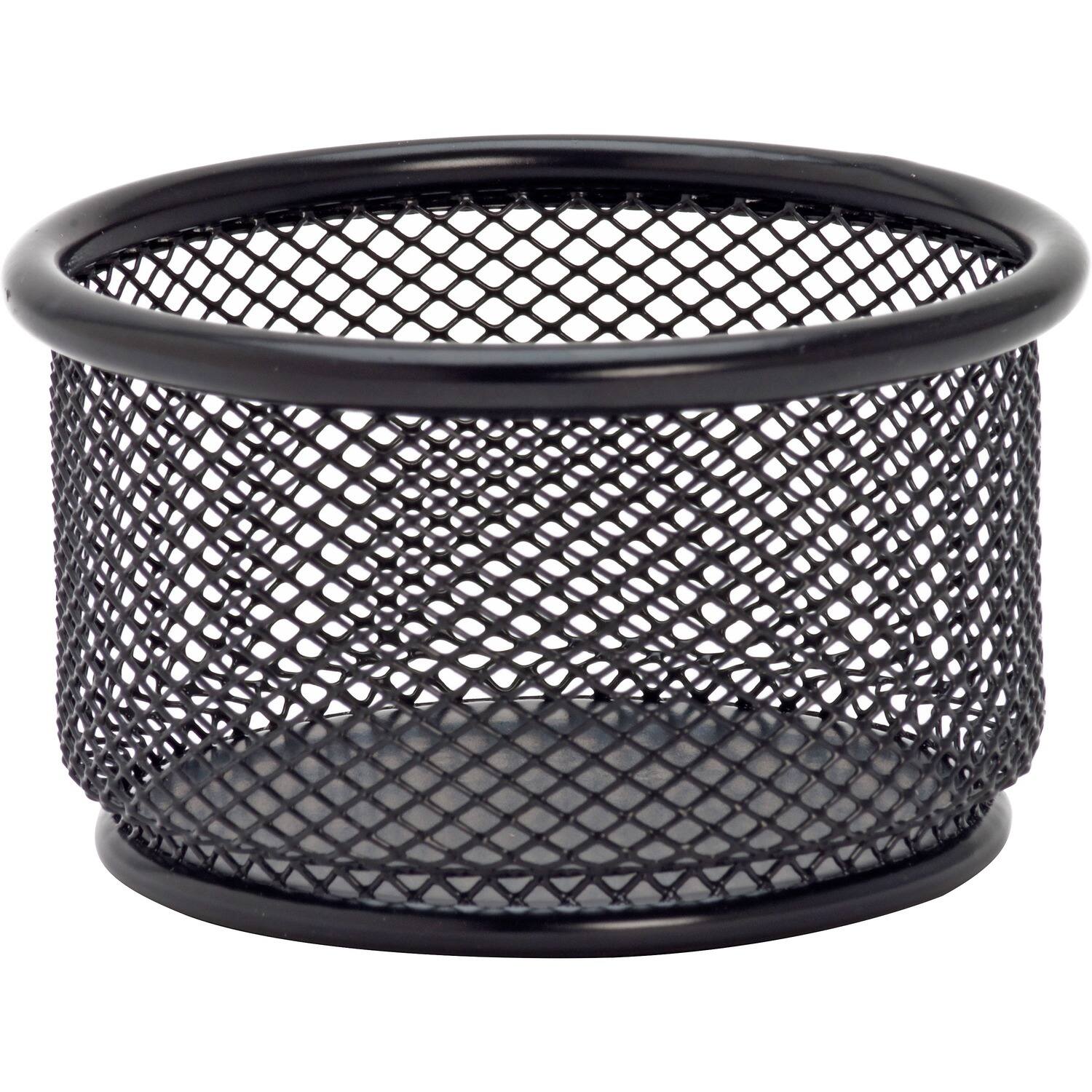 Front. Lorell - Lorell Mesh Wire Pencil Cup Holder 3.8" x 2.1" Steel Black - Black.