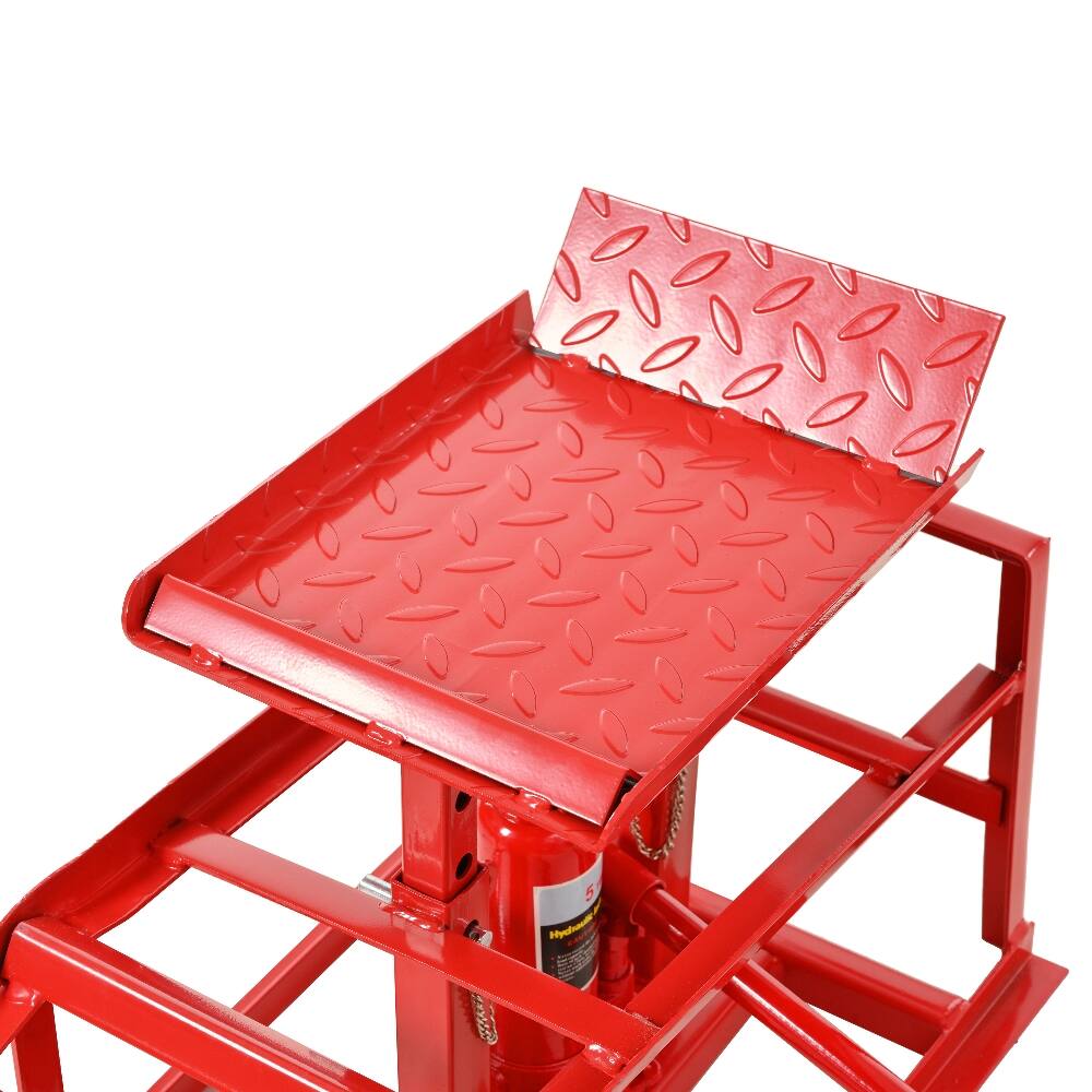 Alt View 1. Ropilly - Ropilly 5 Ton Hydraulic Car Ramps 10000 lb Truck Service Lift 2 Pack Red.