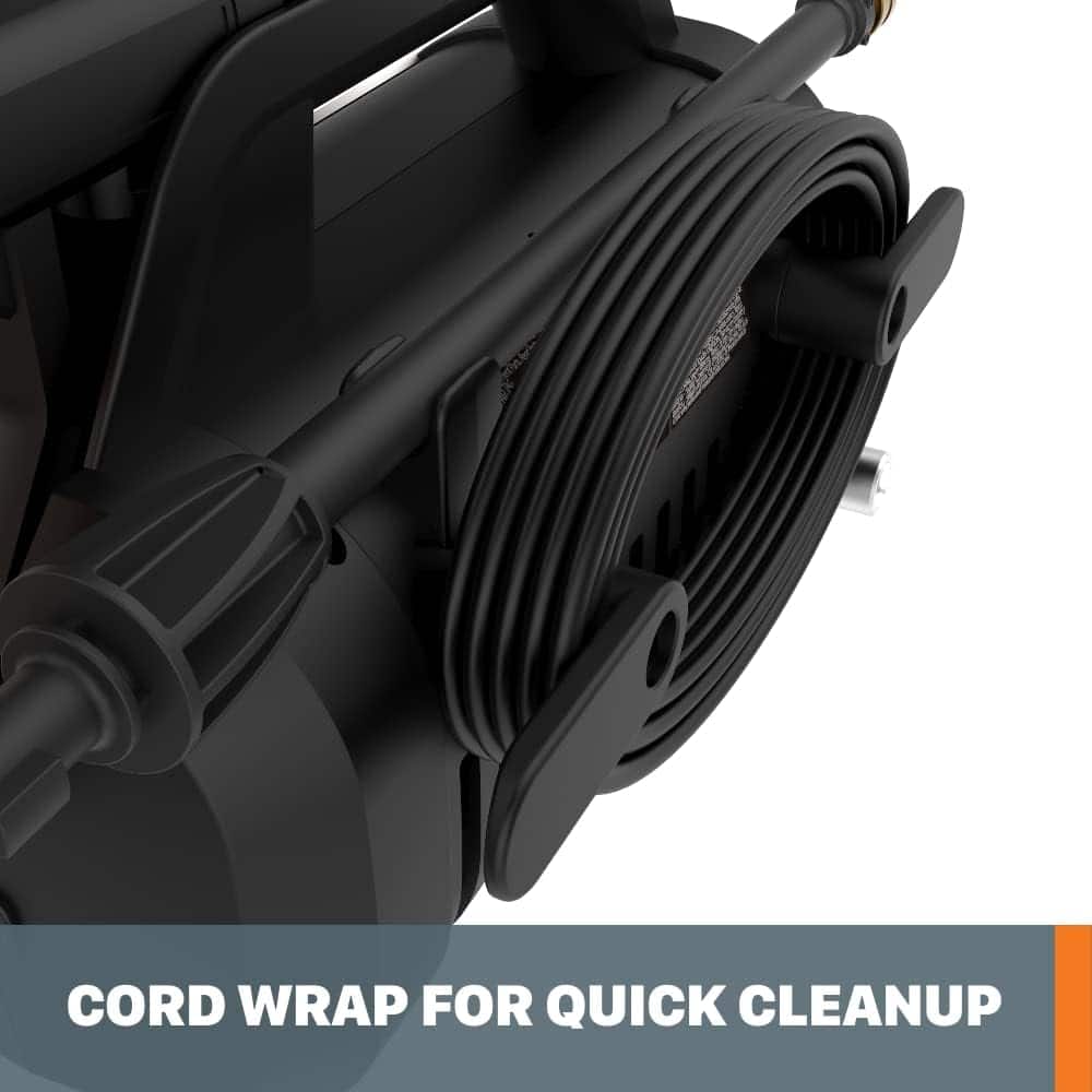 Cord wrap for quick cleanup