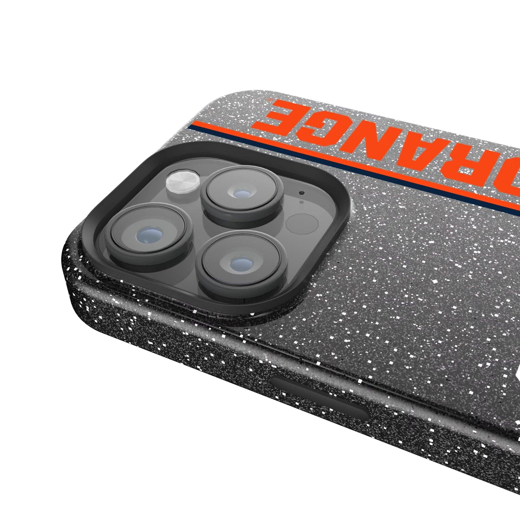 Alt View 3. Keyscaper - Syracuse Orange iPhone Bling Case - 16 Pro Max - Black.