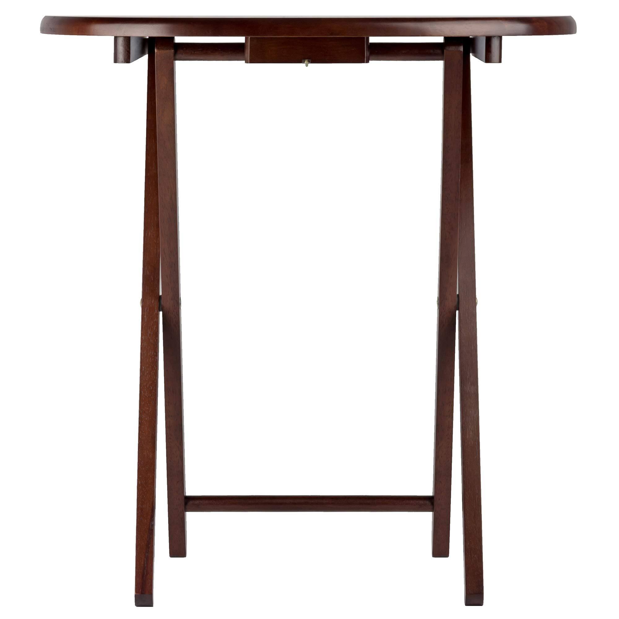 Alt View 6. JETRANSPORT - Nathan Snack Table Set With Stand For Living Room 26" Cappuccino Of 4 Tables Constructed of Solid - Cappuccino Snack Table.