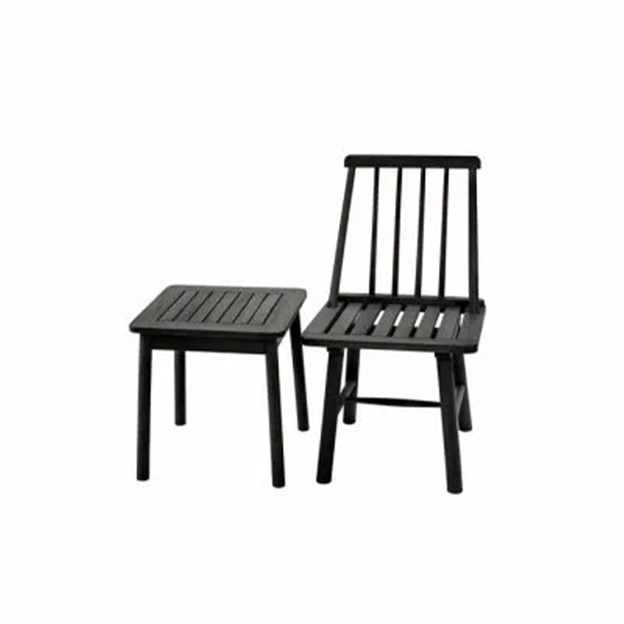 Alt View 5. Jack Post - Jack Post Hardwood Classic Indoor and Outdoor Farmhouse Armless Chair, Black - Black.