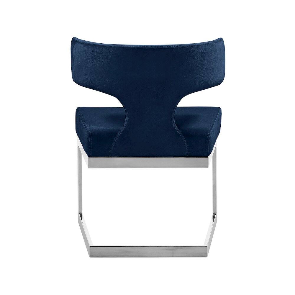 Alt View 1. Meridian Furniture - Alexandra Navy Velvet Dining Chair - Blue.