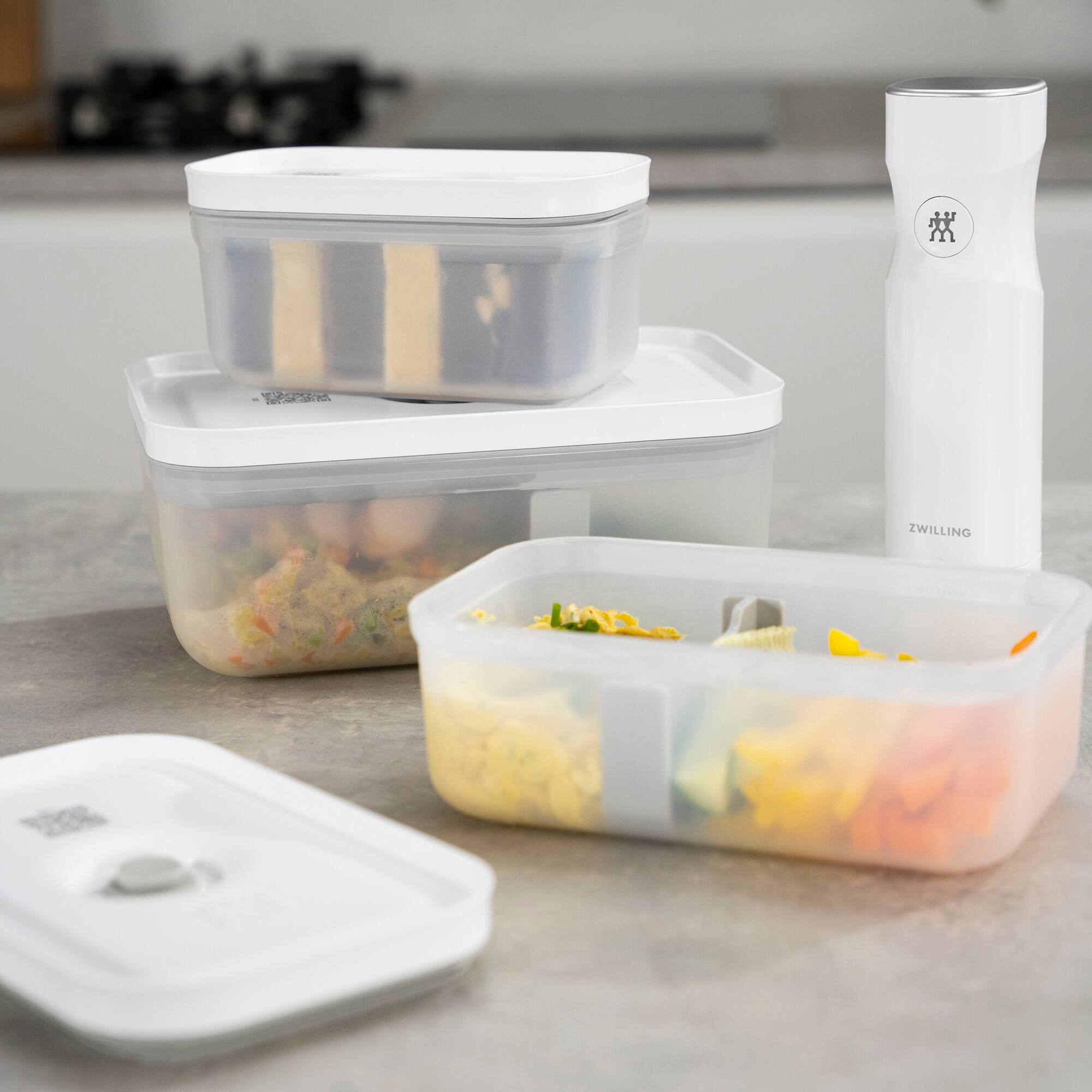 ZWILLING - Fresh & Save Plastic Lunch Box, Airtight Food Container, Meal Prep, BPA-Free, Grey, Semitransparent - Large - Gray - Thumbnail 2