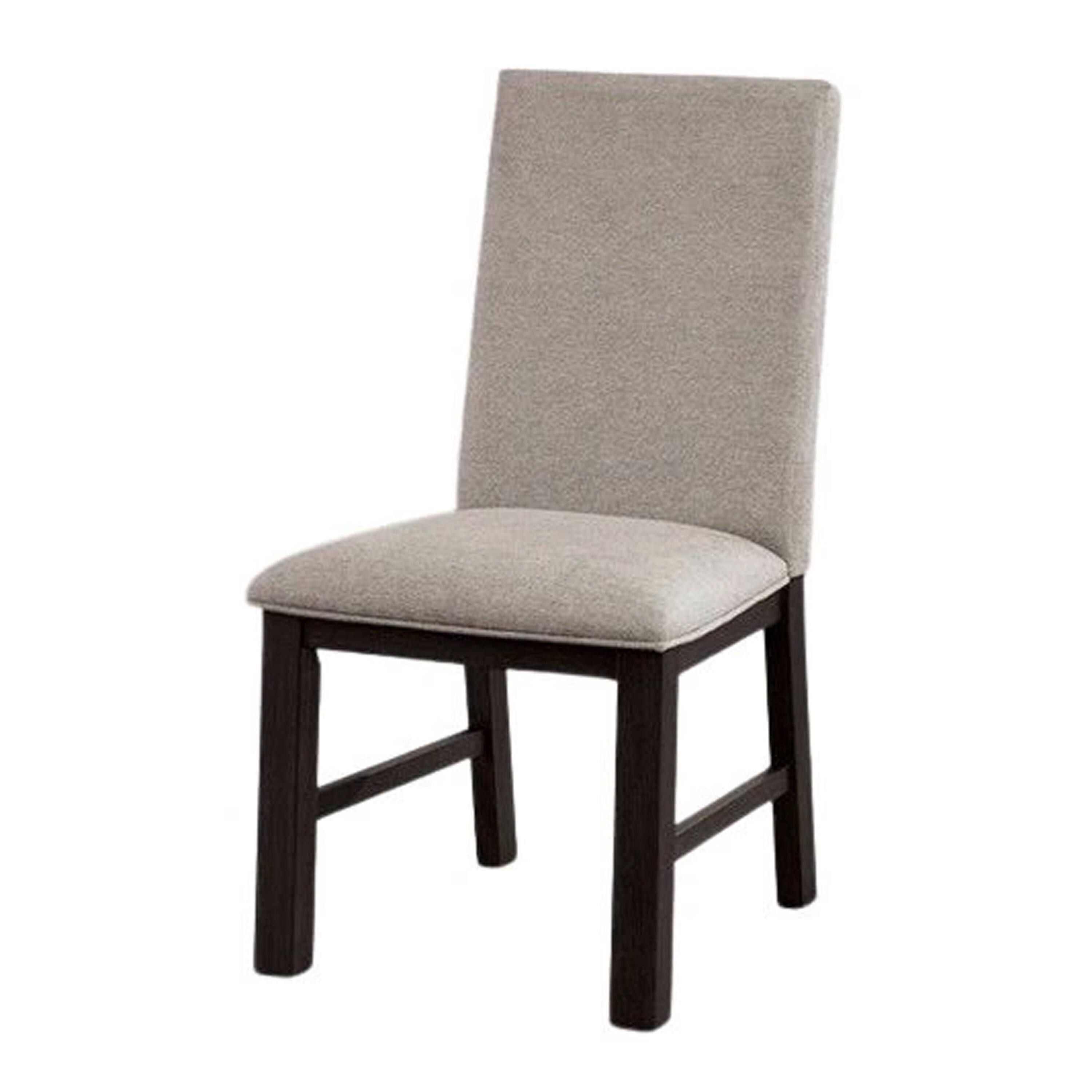 Alt View 1. Manhattan Lane - Renu Side Dining Chair Set of 2, Pleated Gray Polyester - Antique Black, Gray.