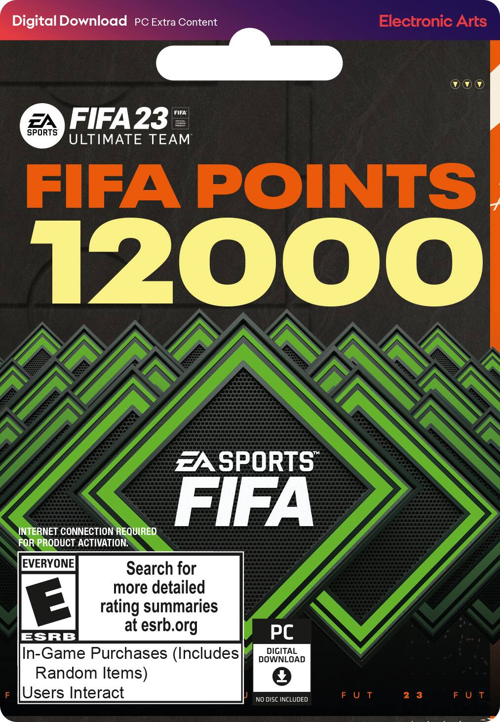 Front. Electronic Arts - FIFA 23 Ultimate Team 12000 Points.