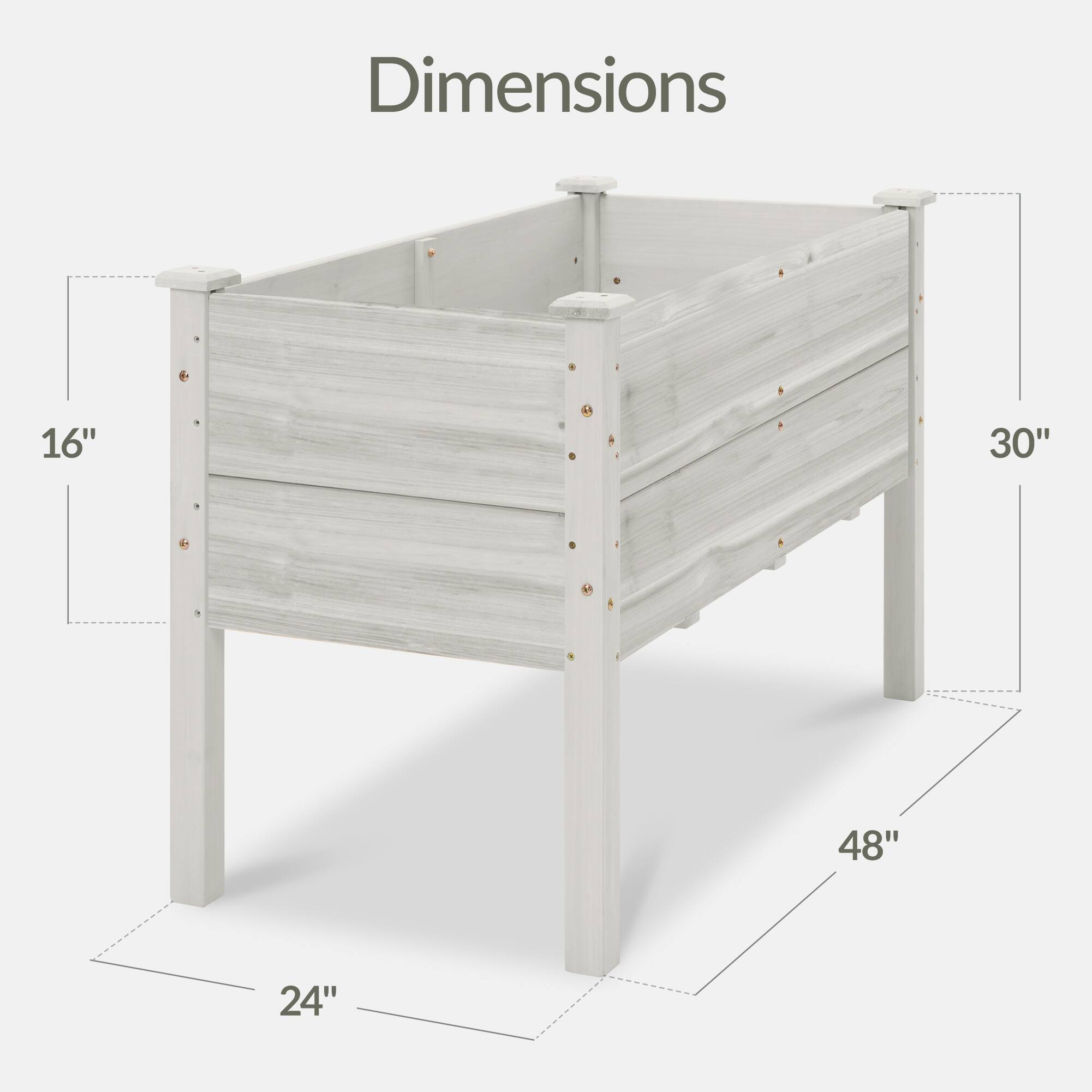 Dimensions: 16" x 30" x 24" x 48"