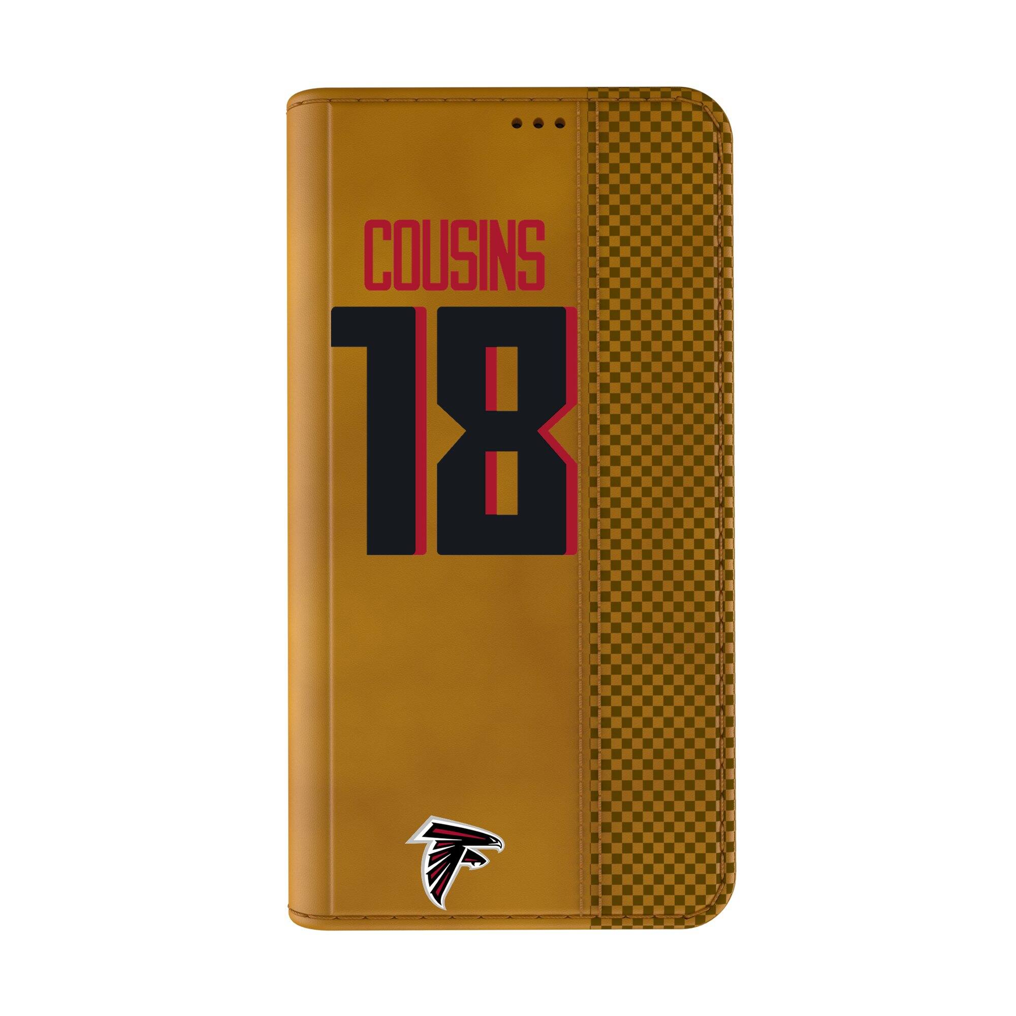 Alt View 1. Keyscaper - Kirk Cousins Brown Atlanta Falcons Folio iPhone Case - 13 Pro - Brown.