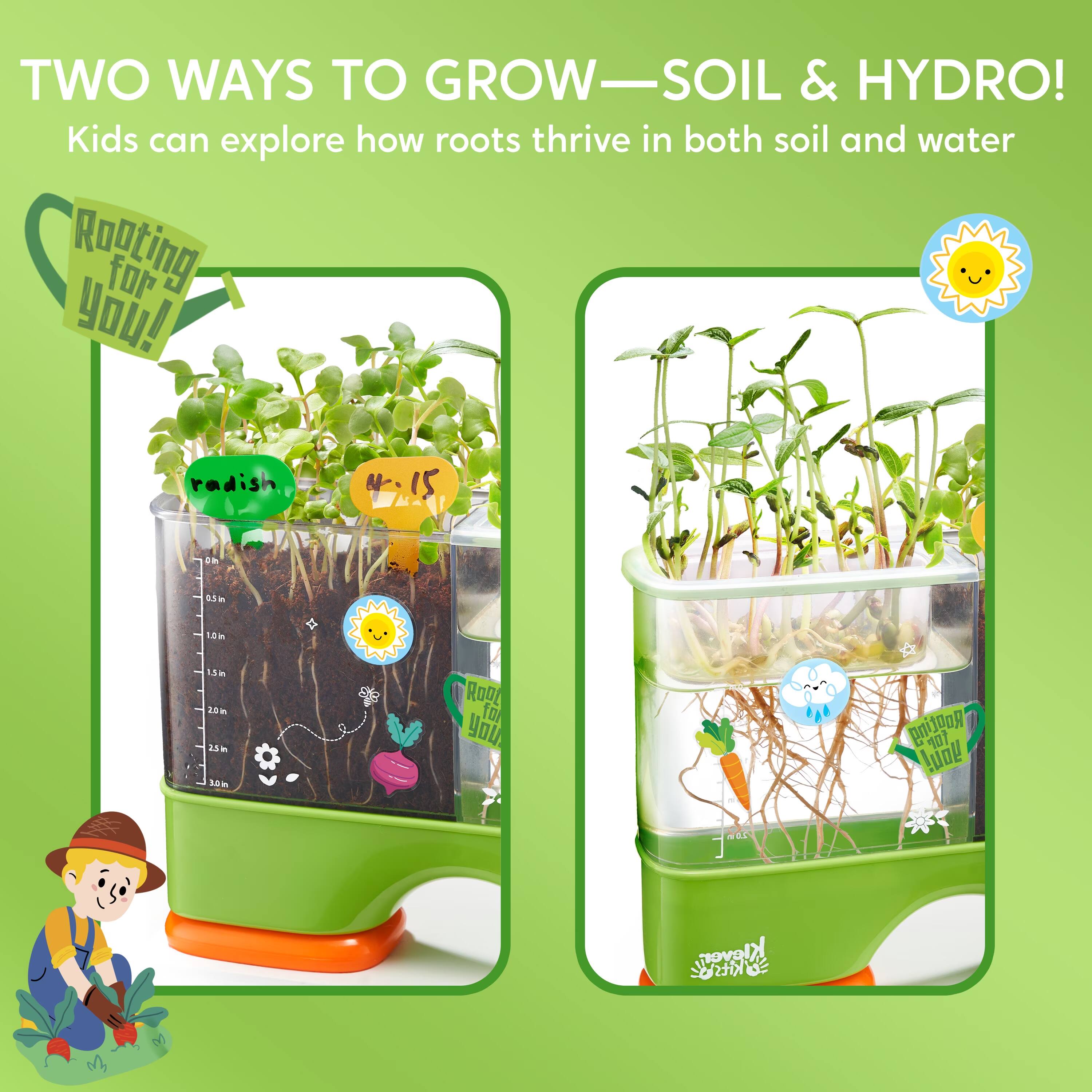 Joyfy 2 in 1 Root Viewer Kit for Kids Grow Your Own Plant, Interactive ...