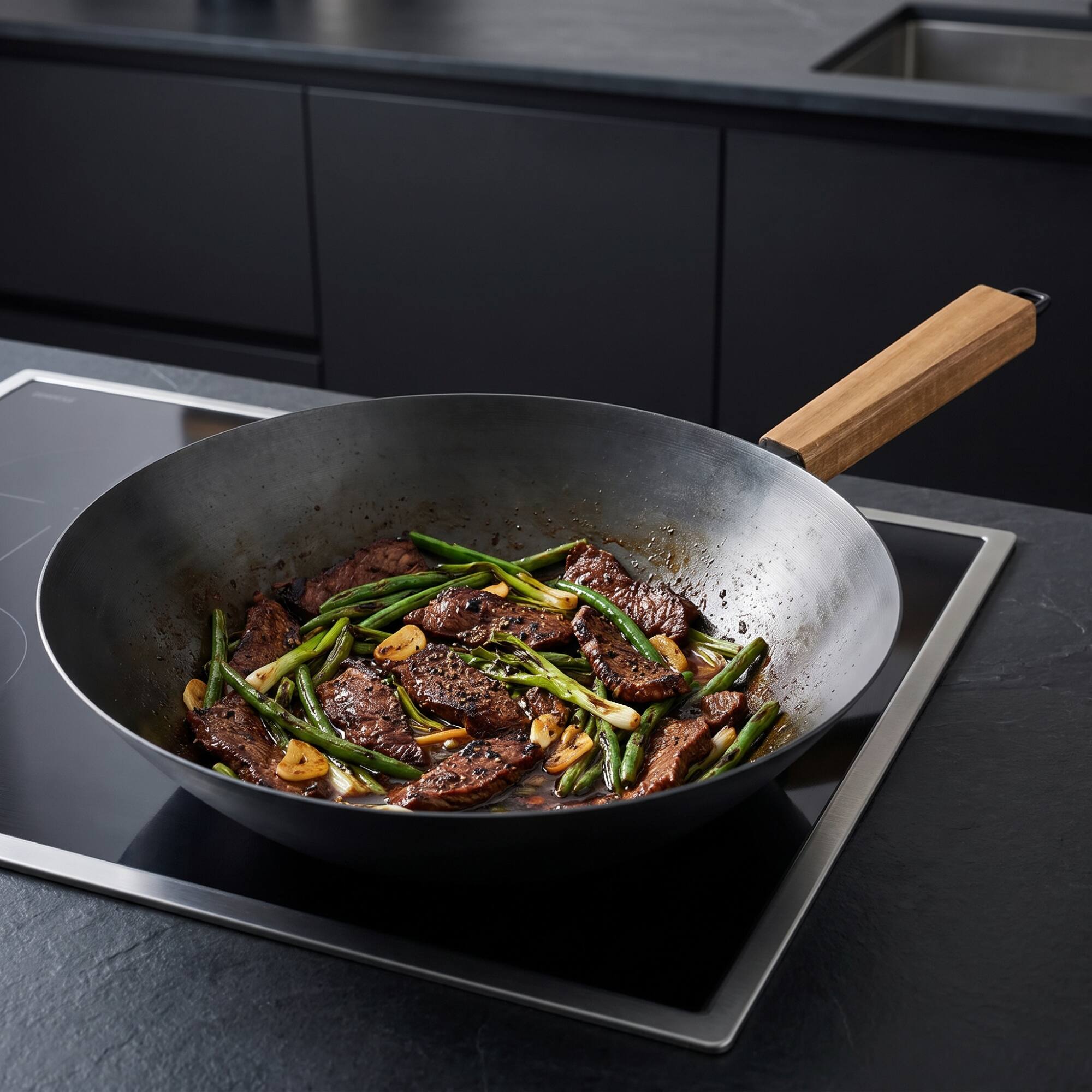 Alt View 3. Alva - Alva Forest 4-Piece Carbon Steel Frying Pan Set - Blue.