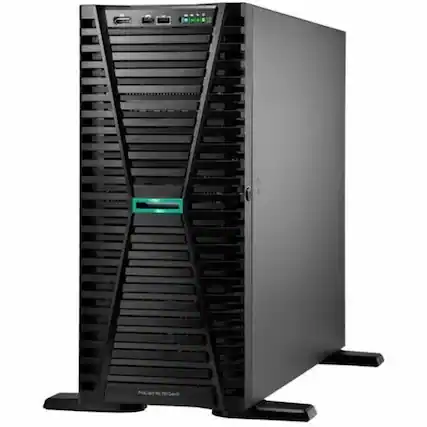 Front. HP - HPE ProLiant ML110 G11 4.5U Tower Server - 1 x Intel Xeon Silver 4510 2.40 GHz - 32 GB RAM - 960 GB SSD - (2 x 480GB) - Black.