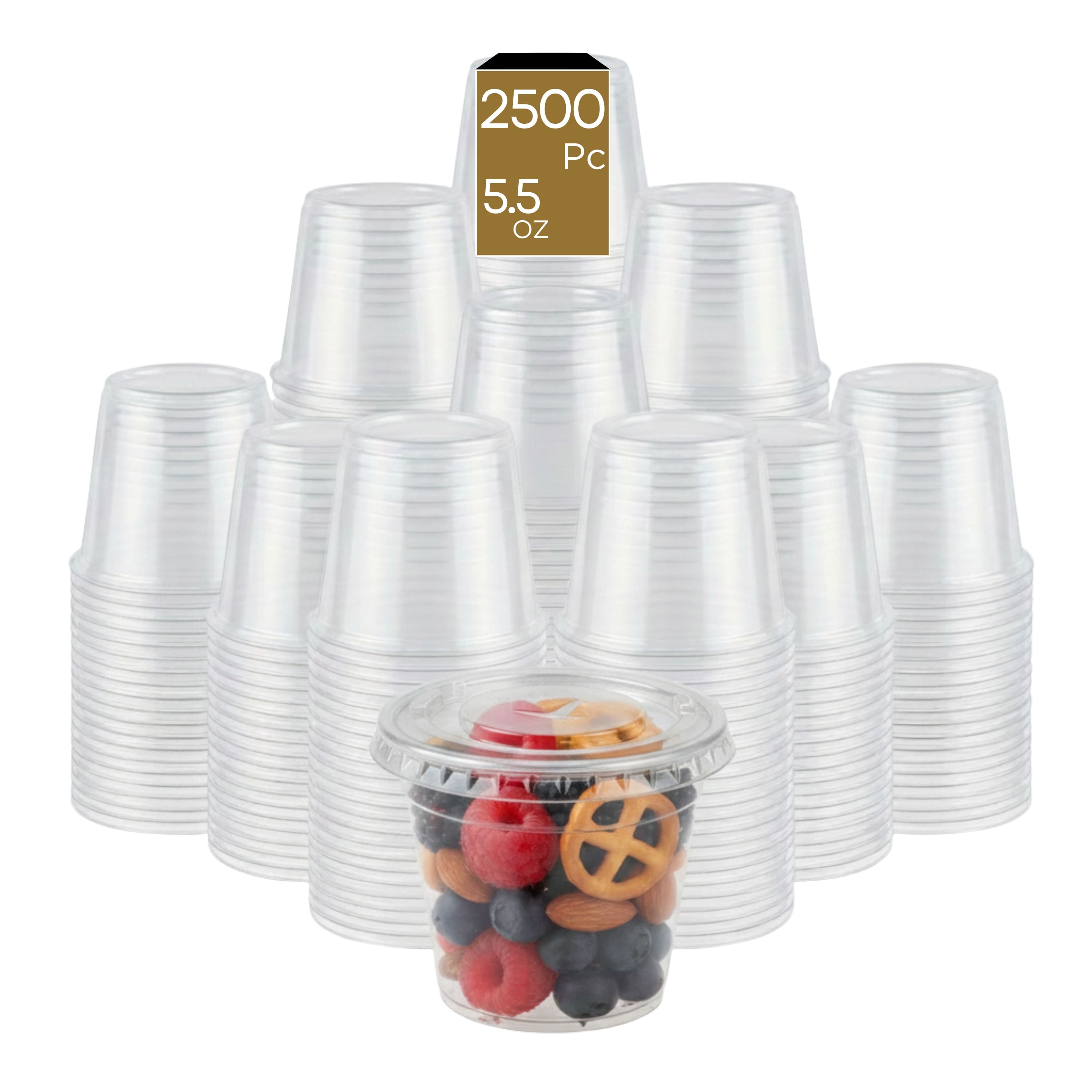 Eco Harmony Products - Portion Cup (PP), 5.5oz, 2500-Pack - Clear