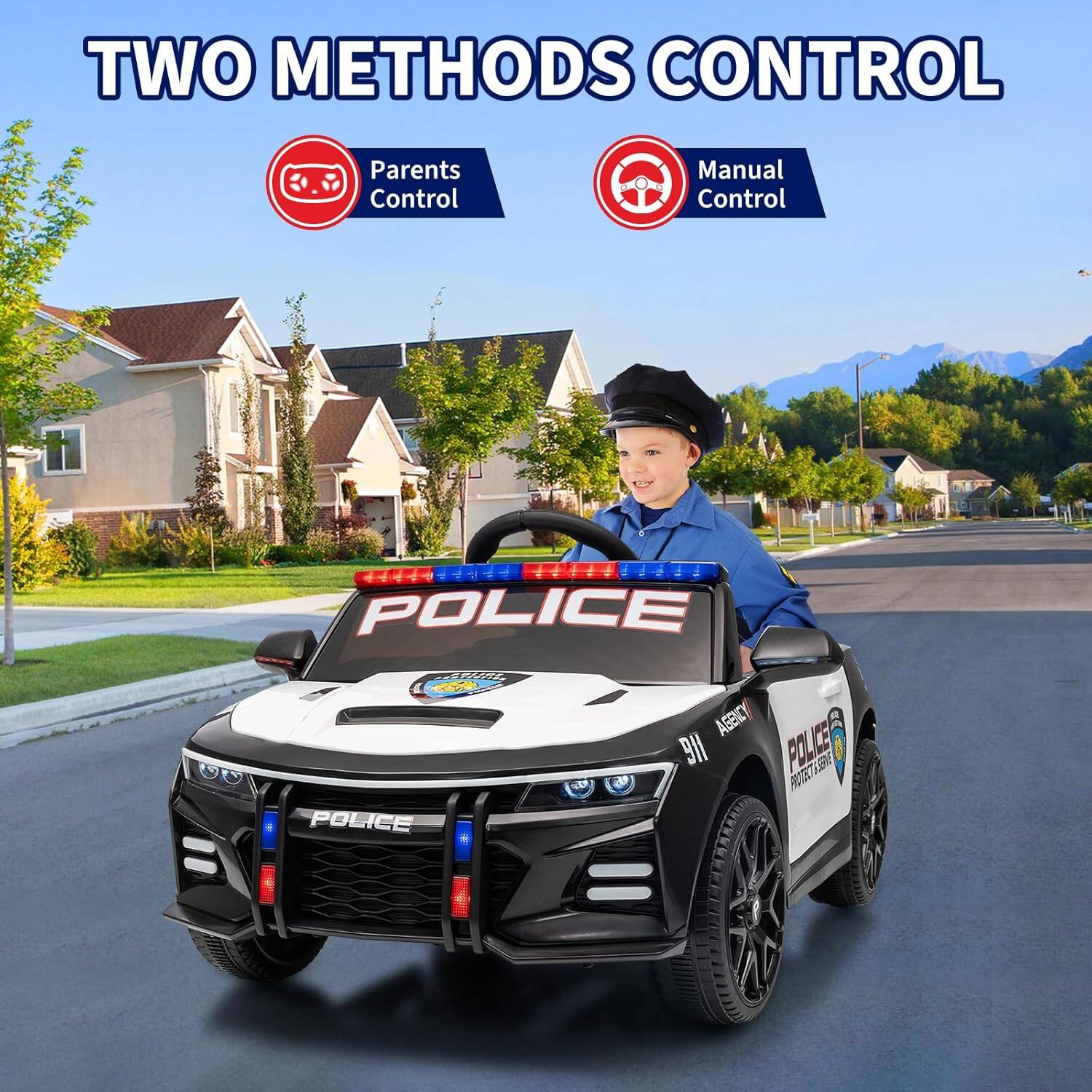 TWO METHODS CONTROL  
Parents Control  
Manual Control  

POLICE  
POLICE AGENCY  
911  
POLICE  
PROTECT & SERVE