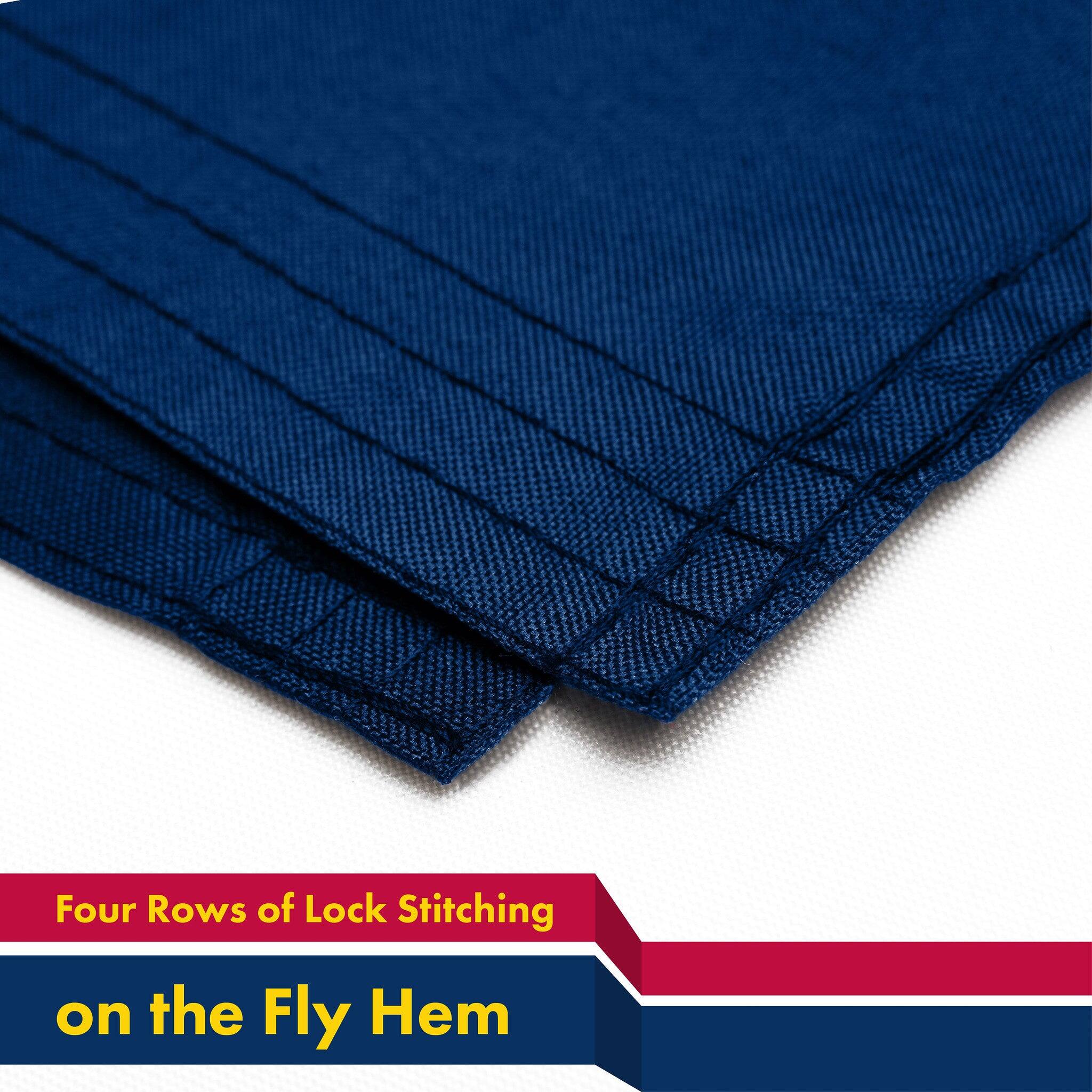 Four Rows of Lock Stitching on the Fly Hem
