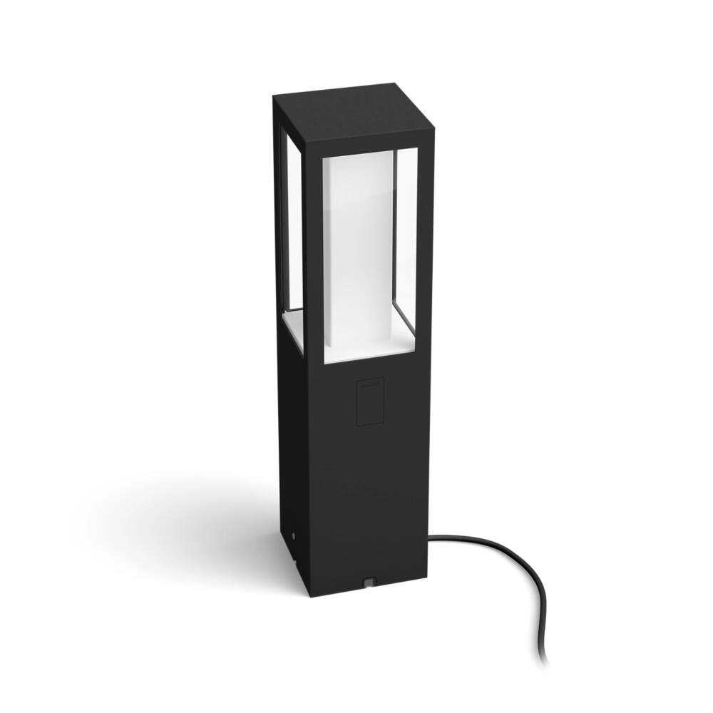 Left. Philips - Philips - Hue Impress Smart Outdoor Pedestal Light – White & Color Ambiance LED, Low-Volt System.
