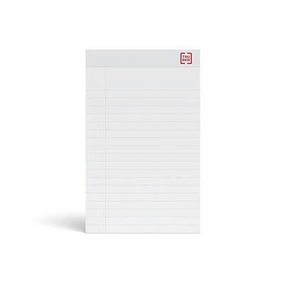 Alt View 2. TRU RED - Notepad, 5" x 8", Wide Ruled, 50 Sheets/Pad, Dozen Pads/Pack  - White.