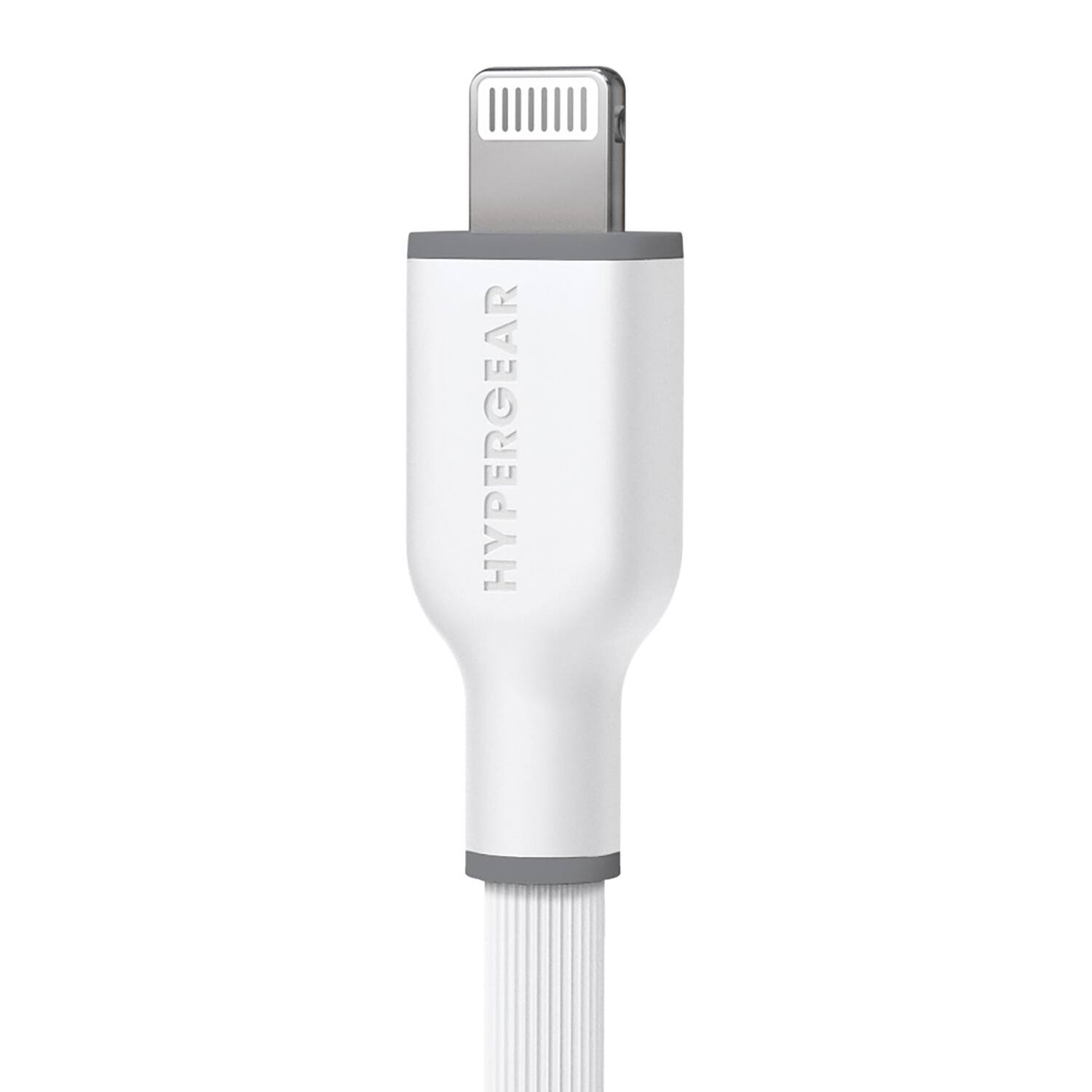 Left. HyperGear - USB-C to Lightning 10-Ft Charge and Sync Flexi Pro Silicone Fast Charge Cable for Smartphones and Tablets.