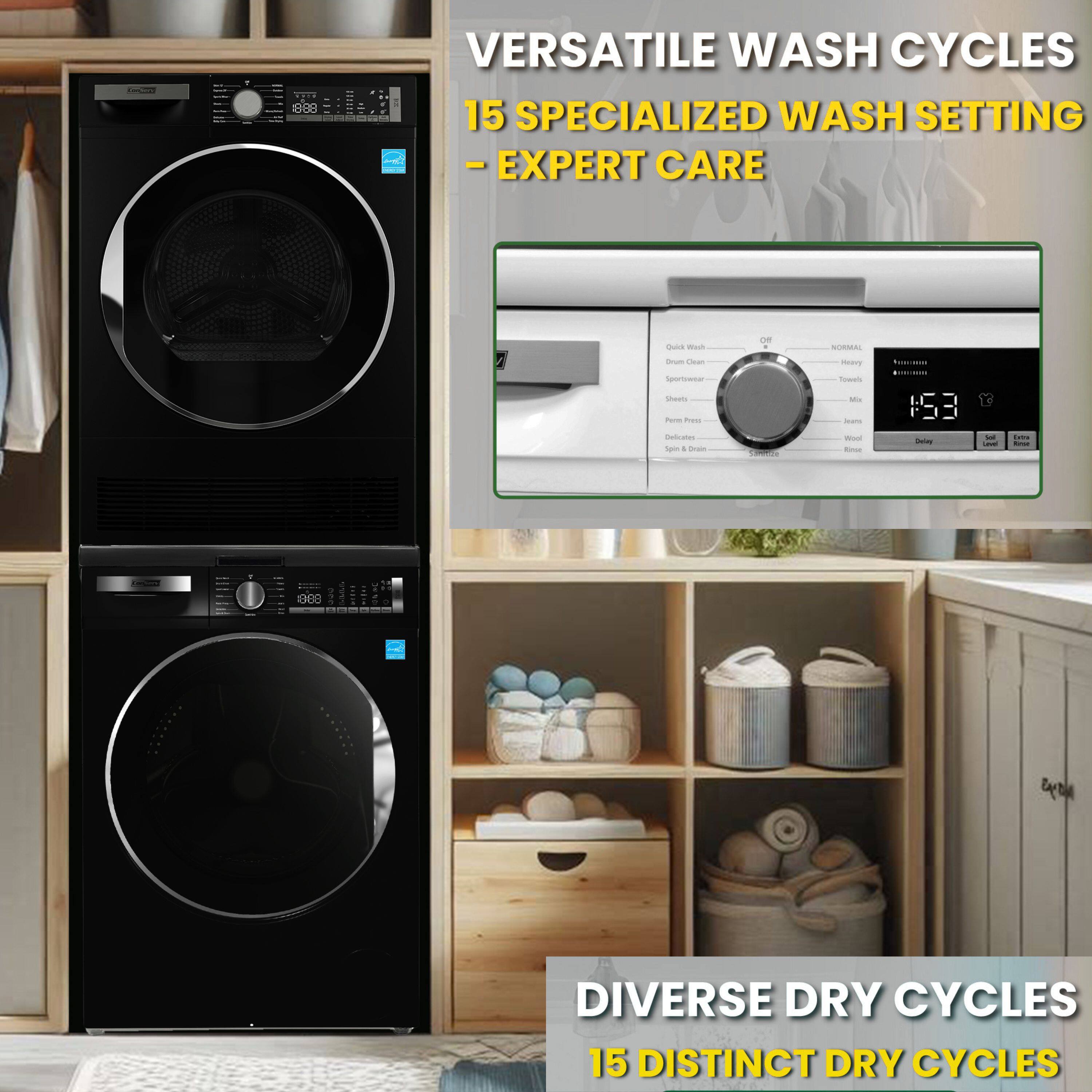 WYT 001 - VERSATILE WASH CYCLES  
15 SPECIALIZED WASH SETTINGS - EXPERT CARE  

DIVERSE DRY CYCLES  
15 DISTINCT DRY CYCLES