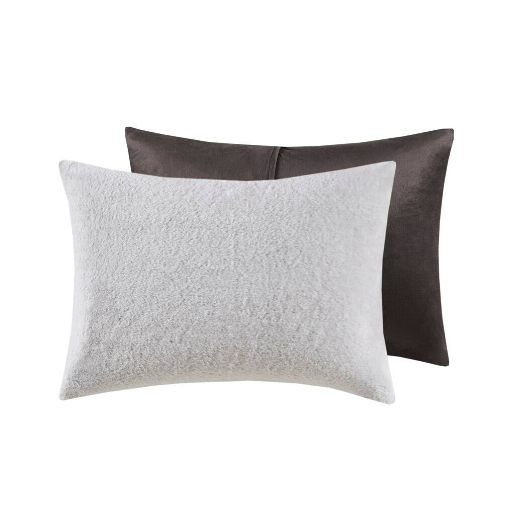 Alt View 3. Gracie Mills - Gracie Mills Maganti Faux Fur to Mink Down Alternative Comforter Set - Ivory.