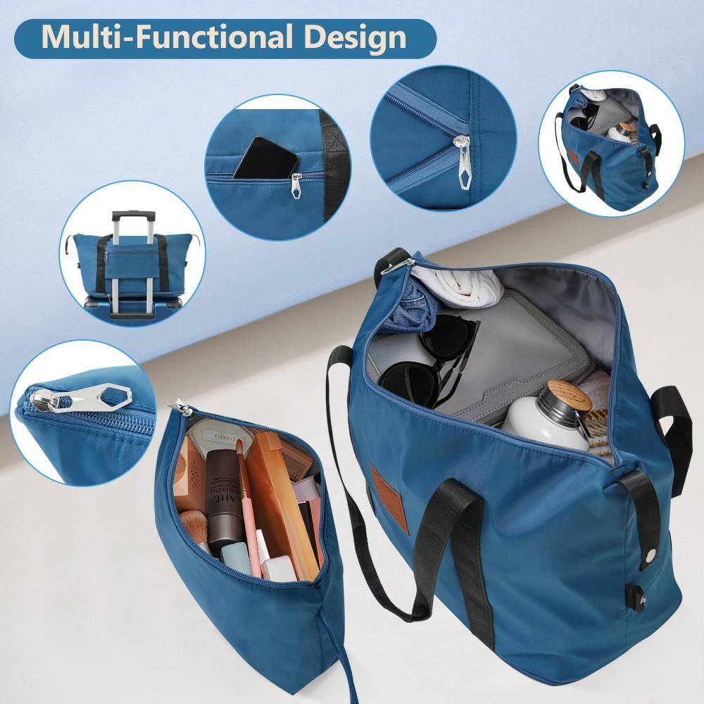 Multi-Functional Design

- Pockets for organizing small items
- Zipper compartments for secure storage
- Adjustable straps for easy carrying
- Separate compartments for shoes and toiletries
- Internal pockets for makeup and accessories