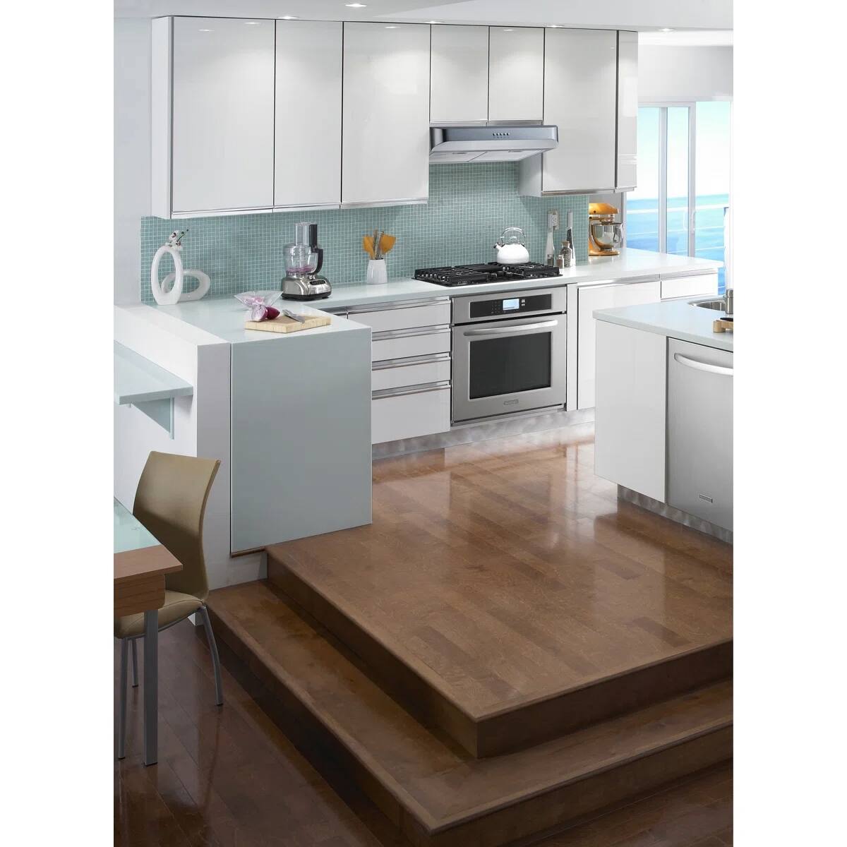 Angle. Winflo - Winflo 30 inch Convertible 330-CFM Stainless steel Under Cabinet Range Hood - Stainless Steel.