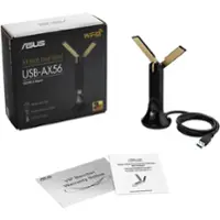 ASUS - USB-AX56 IEEE 802.11ax Wi-Fi Adapter - Black - Front_Zoom