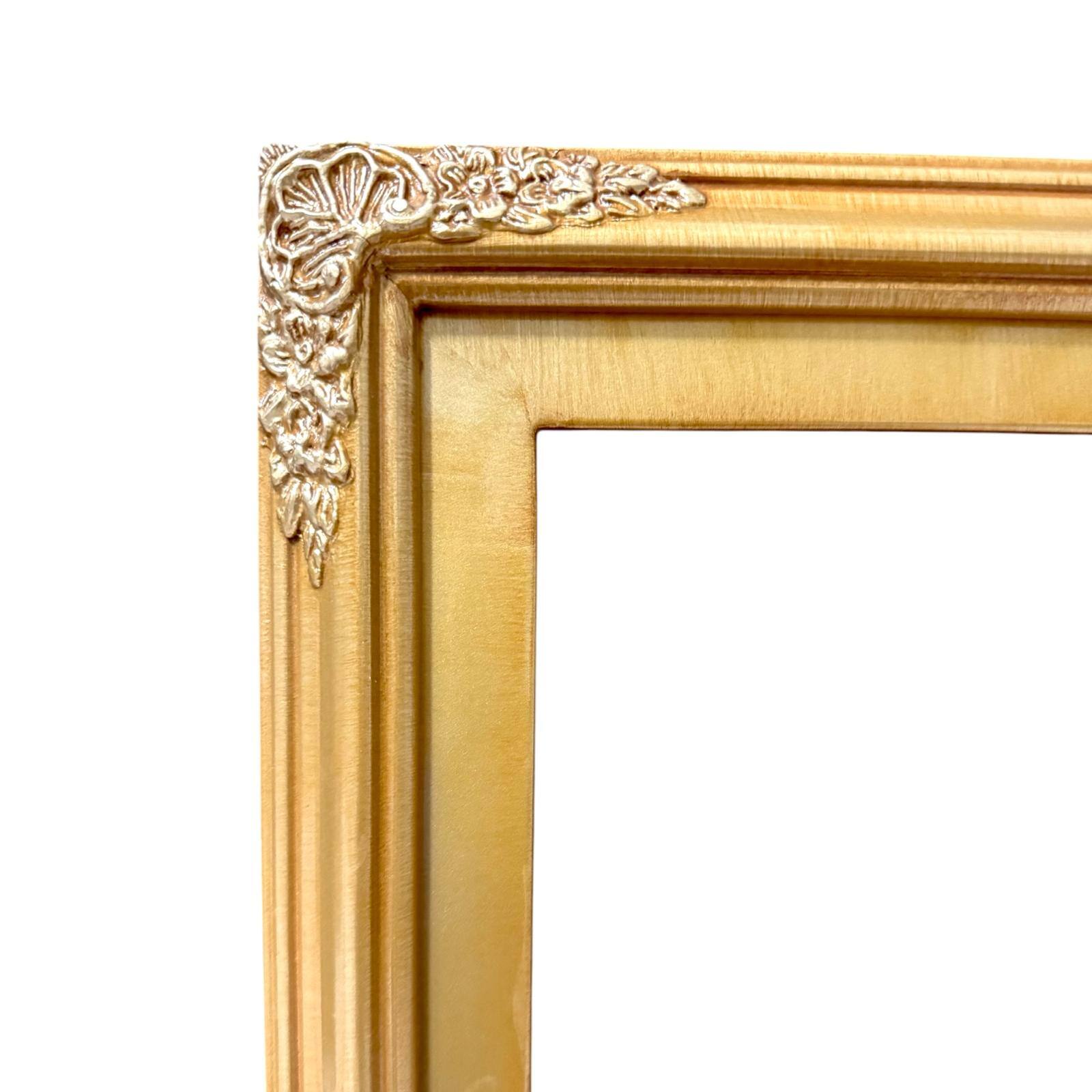 Back. LAREDO FRAME FACTORY - 50 inch Handmade Tv frame for Samsung The Frame tv and Frame Pro Model - LIGHT GOLD.
