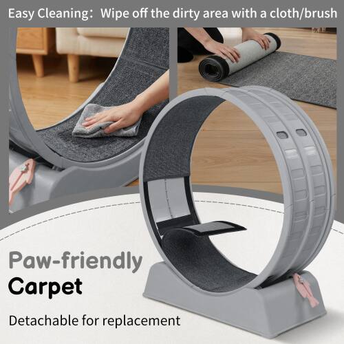 Easy Cleaning: Wipe off the dirty area with a cloth/brush

Paw-friendly Carpet
Detachable for replacement