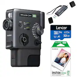Bundle - Fujifilm - instax mini Evo Cinema Instant Camera with Film, Memory Card & Reader