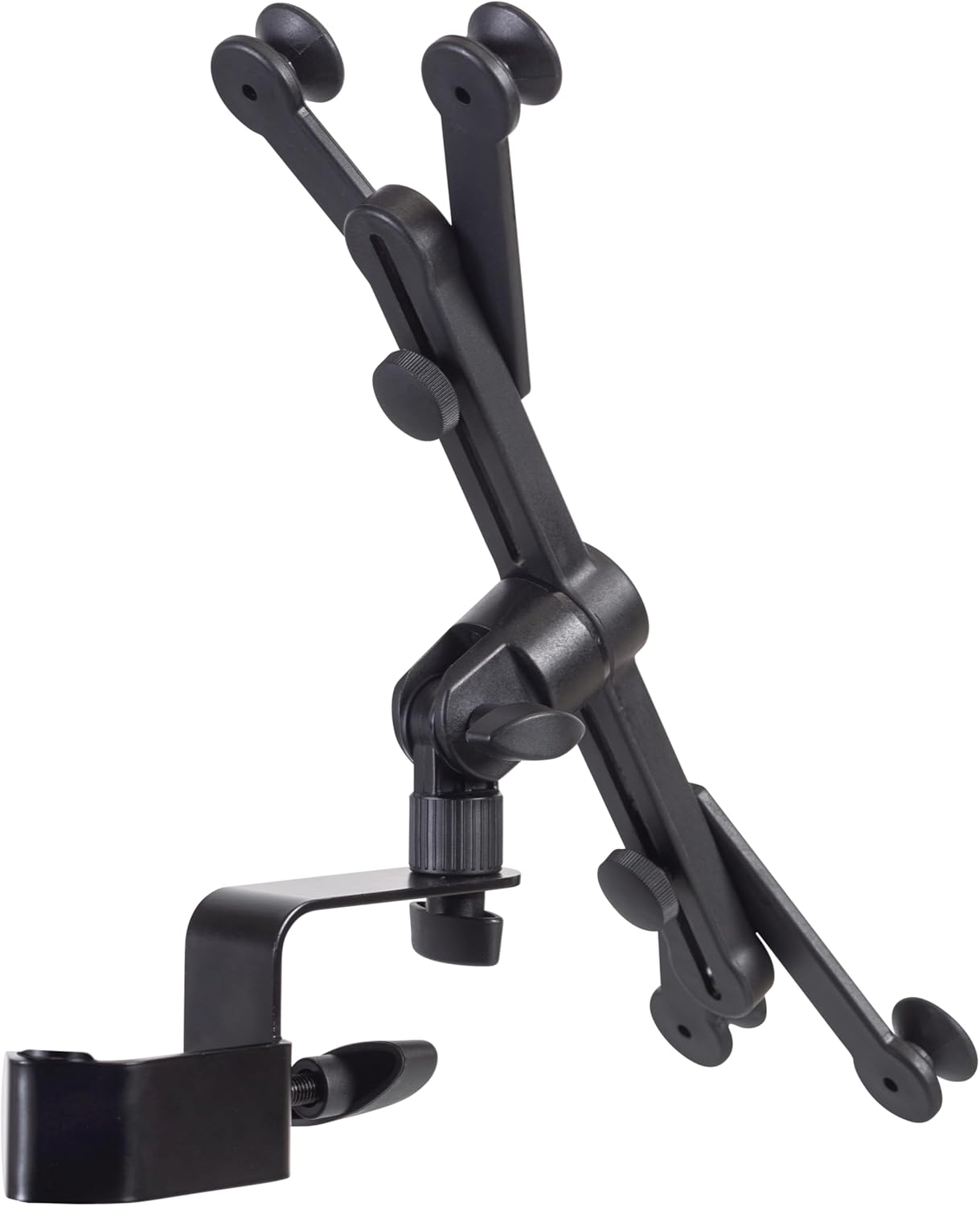 Left. Gator Frameworks - Universal Tablet Clamping Mount with 2-Point System and Multi-Surface Desktop Attachment - Black.
