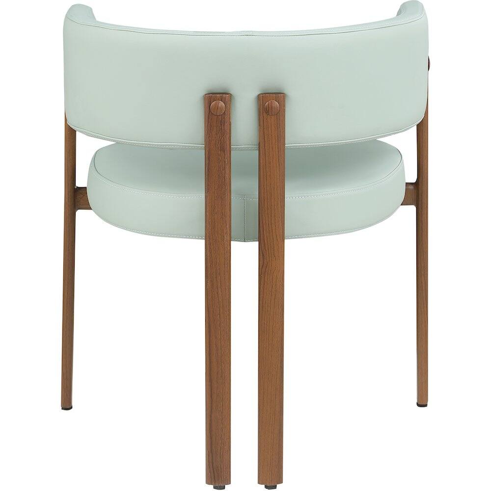 Alt View 1. Meridian Furniture - Gideon Mint Green Vegan Leather Dining Chair, Set of 2 - Green.