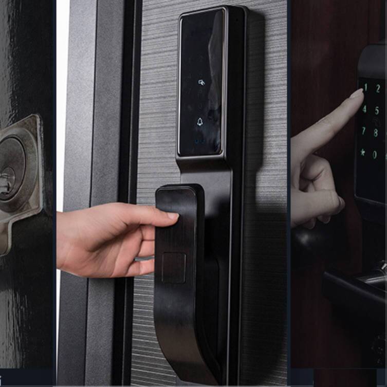Alt View 4. Cluzine - Smart Door Lock Fingerprint Password Unlock Anti-Theft Electronic Entry Lock.