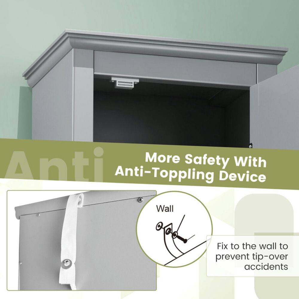 More Safety With Anti-Toppling Device

Fix to the wall to prevent tip-over accidents