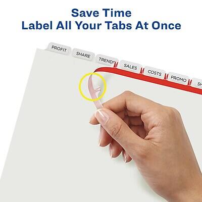 Save Time  
Label All Your Tabs At Once  

PROFIT  
SHARE  
TRENDS  
SALES  
COSTS  
PROMO  
SHARE