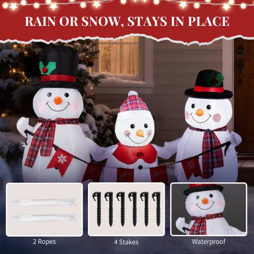 RAIN OR SNOW, STAYS IN PLACE

2 Ropes

4 Stakes

Waterproof