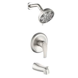 Boyel Living - Shower Set with cUPC Pressure Balance Valve 6 Function ABS Shower Head and High Flow Tub Spout - Brushed Nickel