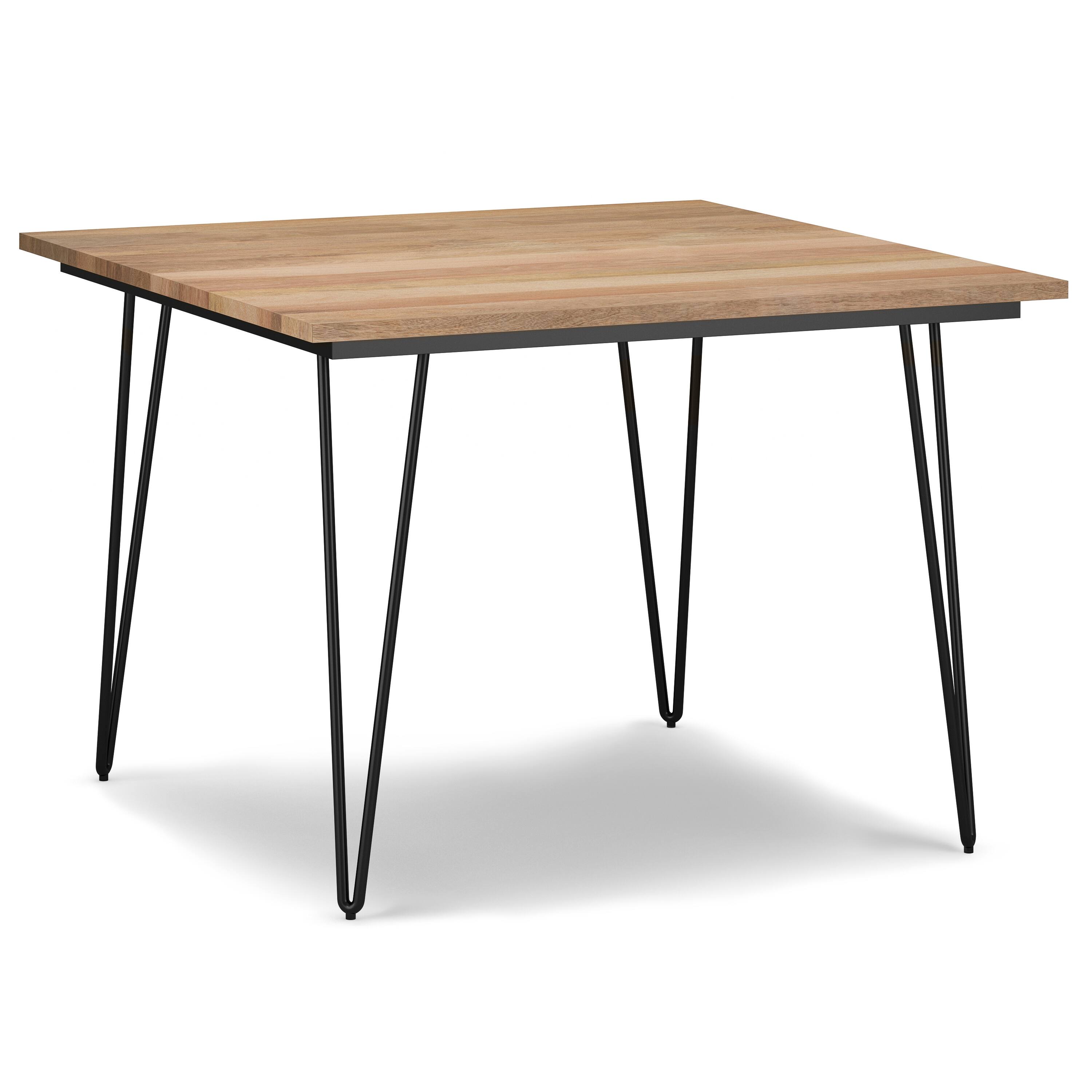 Front. Simpli Home - Hunter 42 inch Square Dining Table - Natural.
