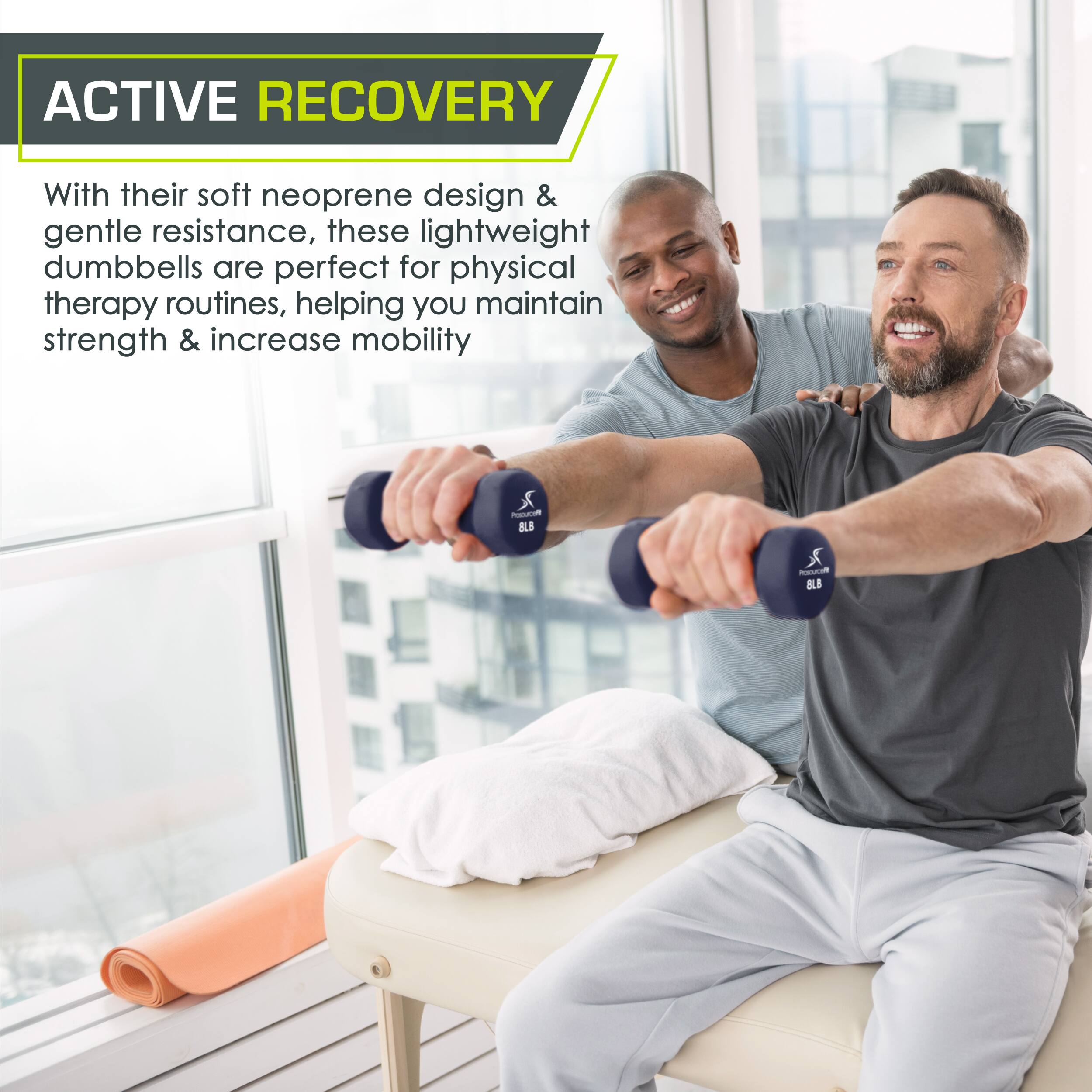 ACTIVE RECOVERY

With their soft neoprene design & gentle resistance, these lightweight dumbbells are perfect for physical therapy routines, helping you maintain strength & increase mobility - BLB X BLB
