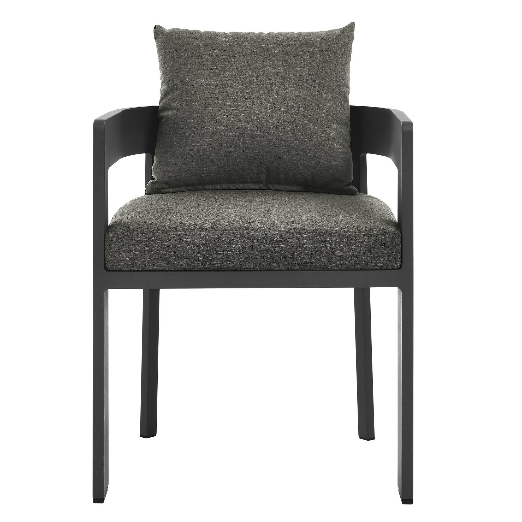 Alt View 4. Modway - Tahoe Outdoor Patio Aluminum Dining Chair by Modway - Gray Charcoal.