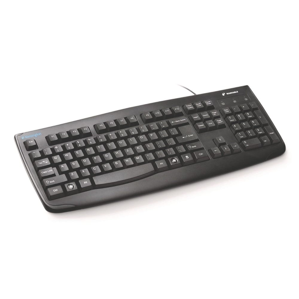 Kensington - K64407US Pro Fit USB Washable Keyboard, 104 Keys - Black