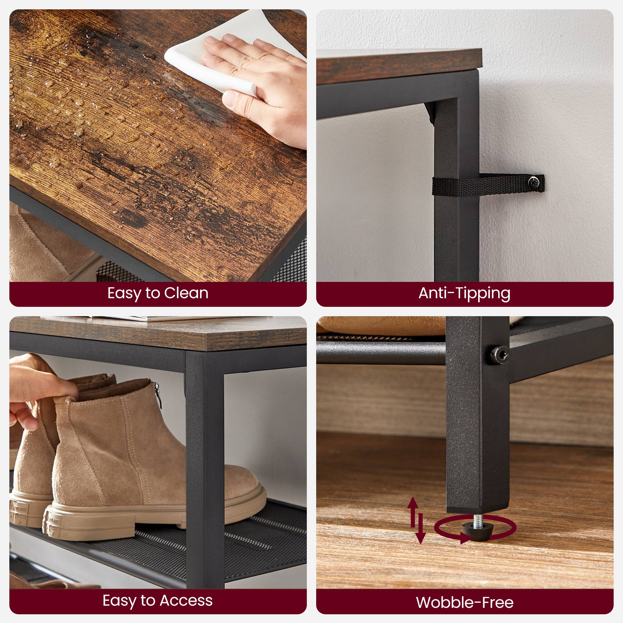 Easy to Clean  
Anti-Tipping  
Easy to Access  
Wobble-Free