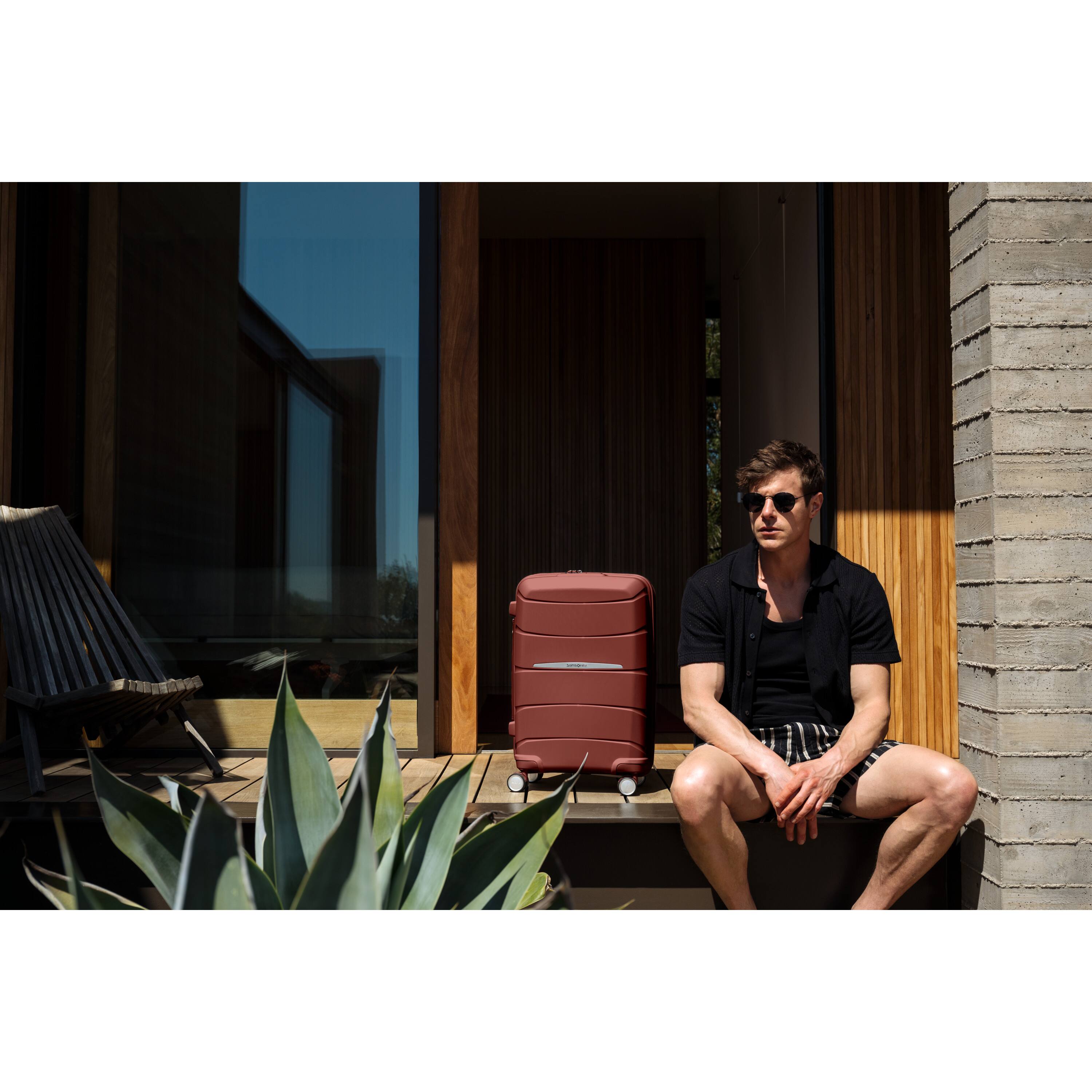 Alt View 14. Samsonite - Outline Pro Large Spinner Suitcase - Mars Red.