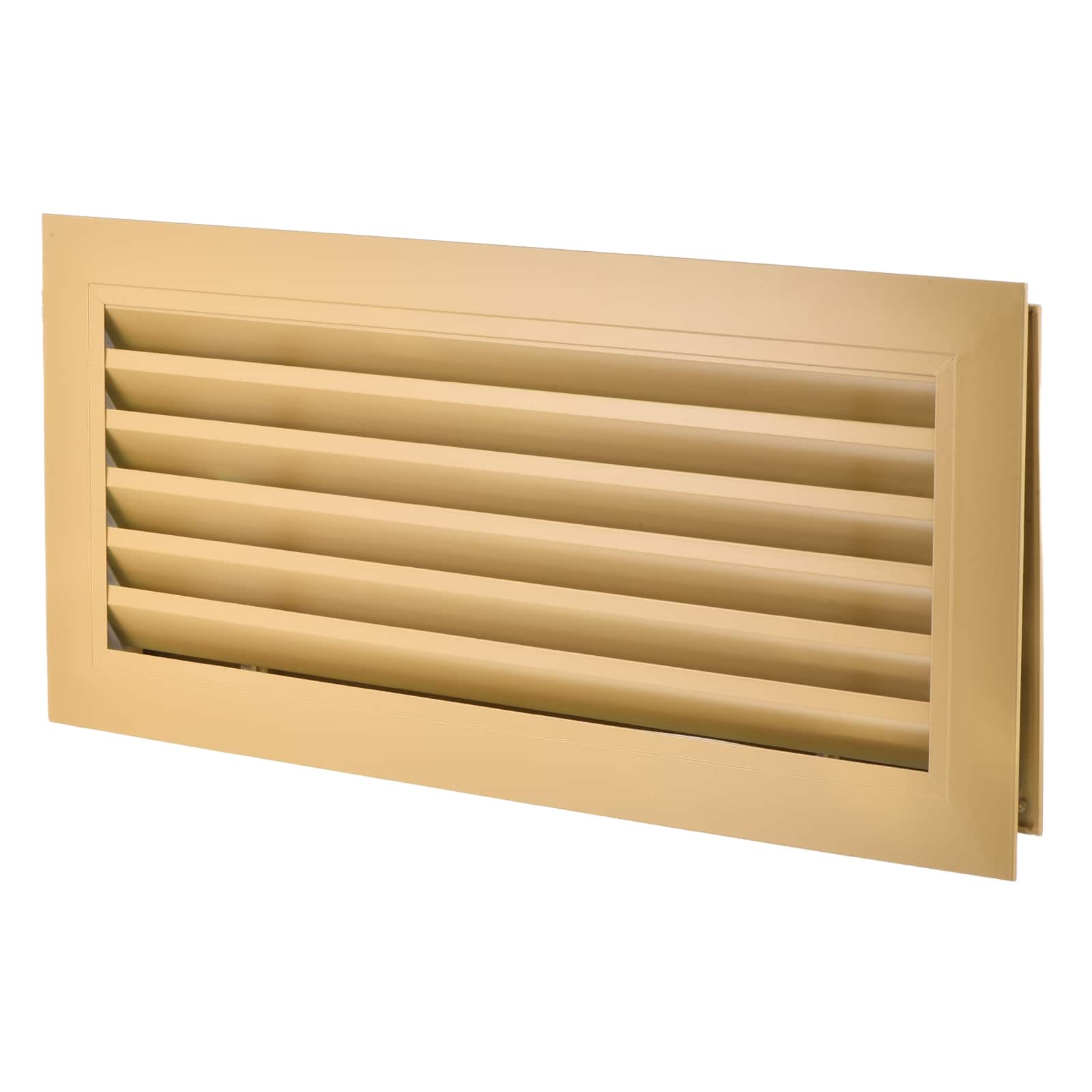 Unique Bargains - 20" x 8" Door Air Vent Cover, Anodized Aluminum Alloy Louvered Grille Guard for Cabinet Wardrobe Door - Black