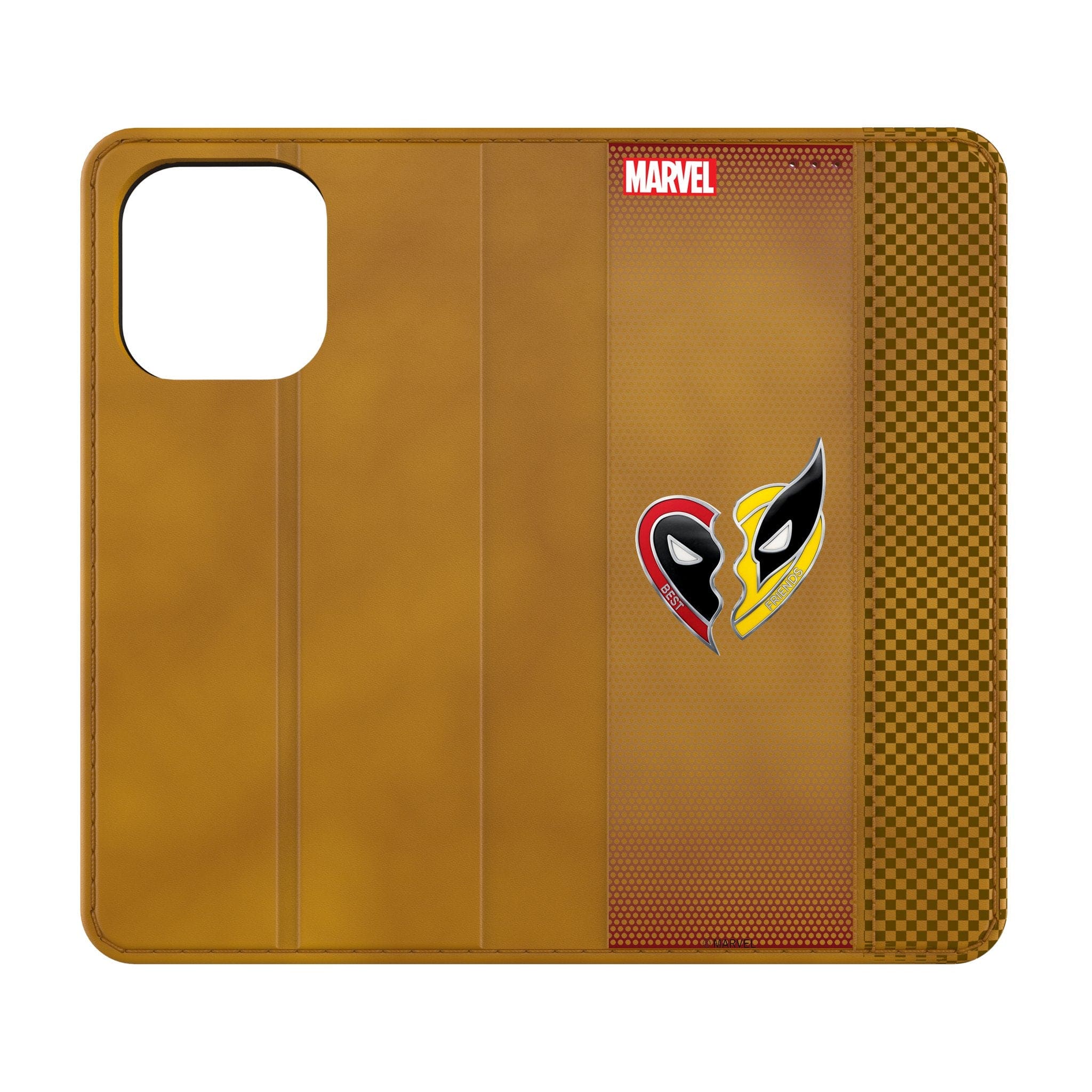 Keyscaper - Marvel Grid Folio Phone Case - Apple iPhone 14 Pro Max - Deadpool Wolverine