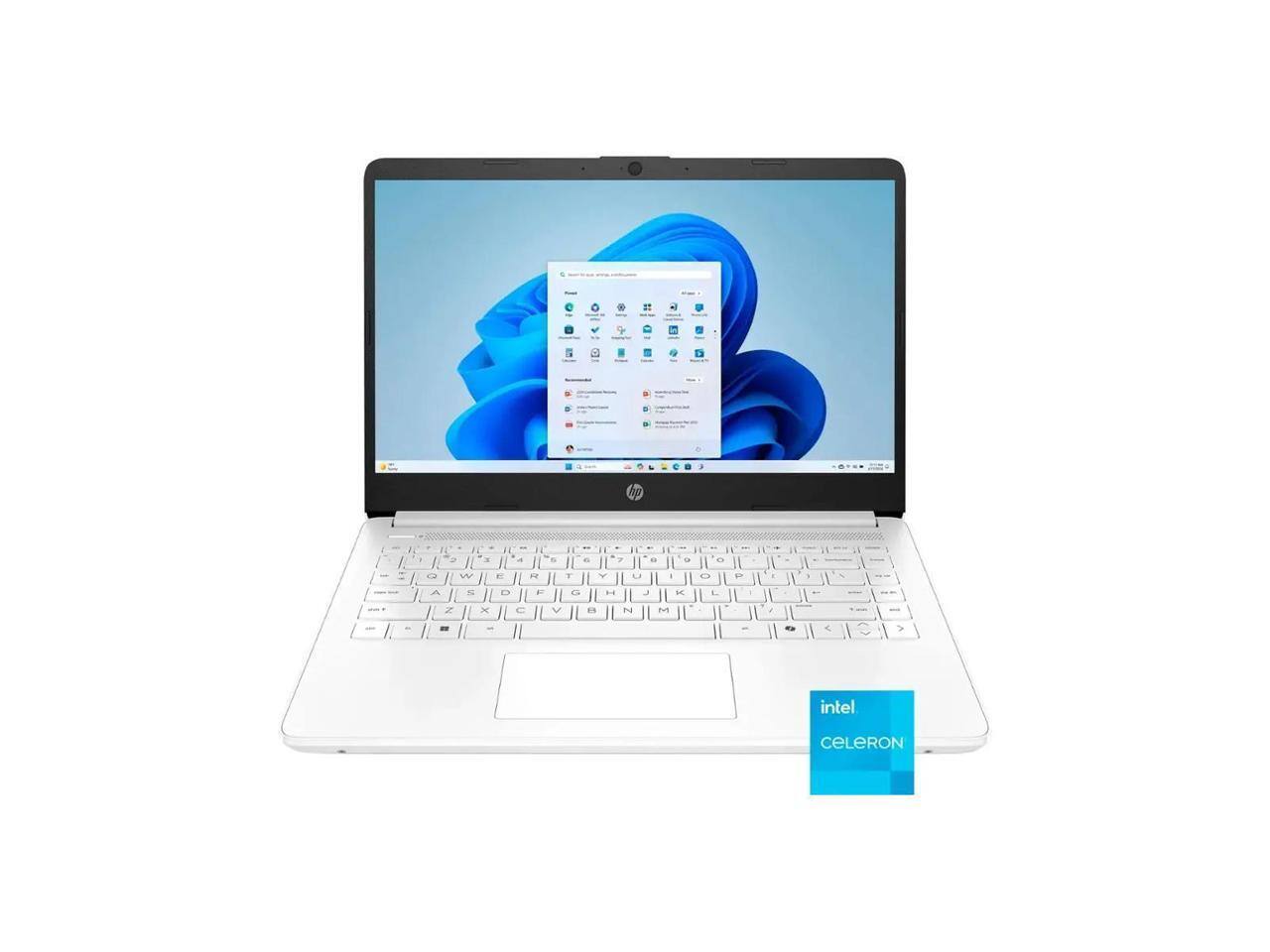 HP - 14-dq3220nr 14" HD Touch - Celeron N4500 1.1GHz - 4GB - 64GB eMMC - Win 11 S Mode - Intel UHD - Snowflake White - Snowflake White, Snow White
