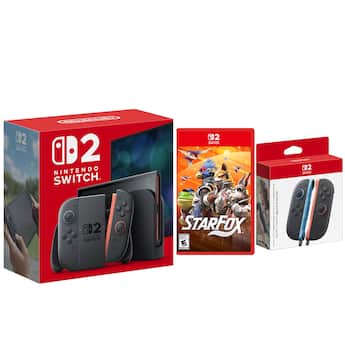 Switch 2 Console with Star Fox Game and Extra Joy Cons Bundle Red Switch 2 Console with Star Fox Game and Extra Joy Cons Bundle Red